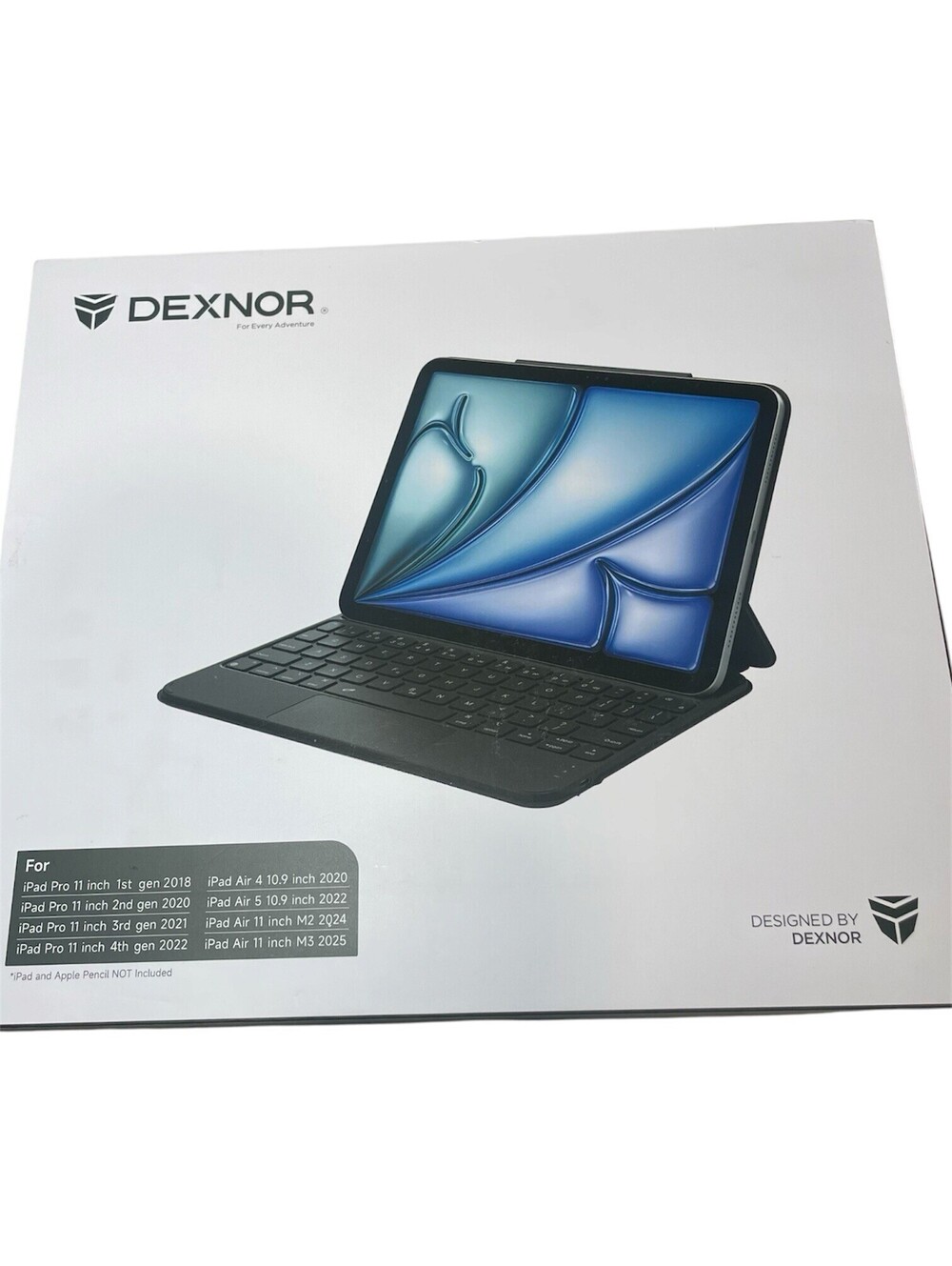 Dexnor Keyboard Case for iPad Air 11'' M3 M2/iPad Air/iPad Pro 11'' Black - NEW